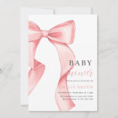 Invitation de Baby shower de la croupe rose, Coque (Devant)