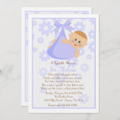 Invitation de Baby shower de la fête (Devant / Derrière)