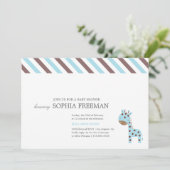 INVITATION DE BABY SHOWER DE LA GIRAFE %PIPE% (Debout devant)