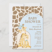 Invitation de Baby shower de la Giraffe (Devant)