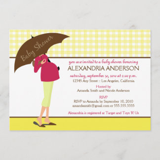 Invitation de Baby shower de la mère parapluie {TB