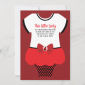 Invitation de Baby shower de la petite dame, Ladyb (Dos)