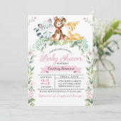 Invitation de Baby shower de la petite fille de Wo (Debout devant)