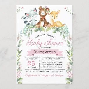 Invitation de Baby shower de la petite fille de Wo