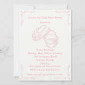 Invitation de Baby shower de la petite fille dessi (Devant)