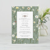 Invitation de Baby shower de la petite fille Fleur (Debout devant)