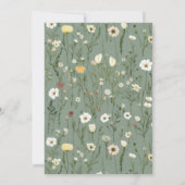 Invitation de Baby shower de la petite fille Fleur (Dos)