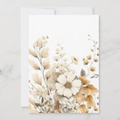 Invitation de Baby shower de la petite fille Fleur (Dos)