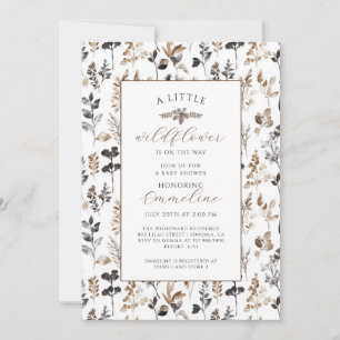 Invitation de Baby shower de la petite fille Fleur