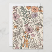 Invitation de Baby shower de la petite fille Fleur (Dos)