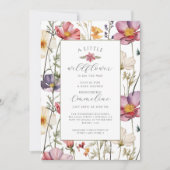 Invitation de Baby shower de la petite fille Fleur (Devant)