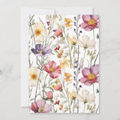 Invitation de Baby shower de la petite fille Fleur (Dos)