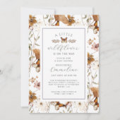 Invitation de Baby shower de la petite fille Fleur (Devant)