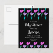 Invitation de Baby Shower de la Saint-Valentin à F (Devant / Derrière)