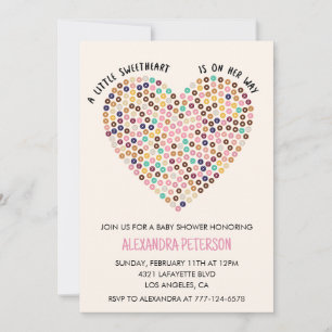 Invitation de baby shower de la Saint-Valentin en