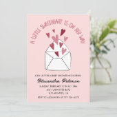 Invitation de baby shower de la Saint-Valentin env (Debout devant)