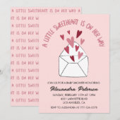 Invitation de baby shower de la Saint-Valentin env (Devant / Derrière)
