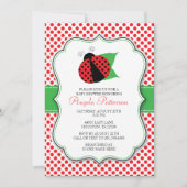 Invitation de Baby shower de Ladybug (Devant)