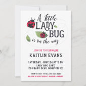 Invitation de Baby shower de Ladybug (Devant)