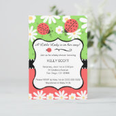 Invitation de Baby shower de Ladybug - Chaux et Ro (Debout devant)