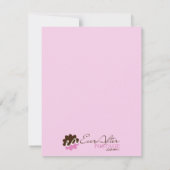 Invitation de Baby shower de Ladybug rose (Dos)