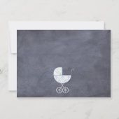 Invitation de baby shower de landau de garçons de (Dos)