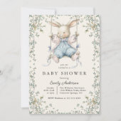 Invitation de baby shower de lapin de conte de fée (Devant)