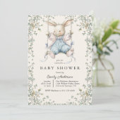 Invitation de baby shower de lapin de conte de fée (Debout devant)