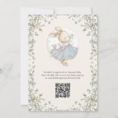Invitation de baby shower de lapin de conte de fée (Dos)