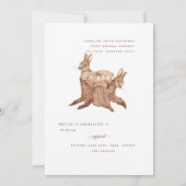 Invitation de Baby shower de lapin mou Whimsical (Dos)