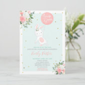 Invitation de baby shower de lapin un certain (Debout devant)