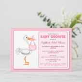 Invitation de baby shower de l'arrivée de la (Debout devant)