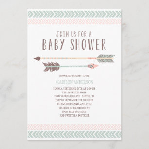 Invitation de baby shower de l'Aztèque