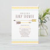 Invitation de baby shower de l'Aztèque | (Debout devant)