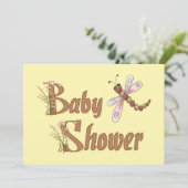 Invitation de baby shower de libellule (Debout devant)