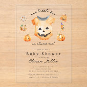 Invitation de Baby shower de Little Citrouille Boo (Recto)