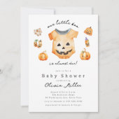 Invitation de Baby shower de Little Citrouille Boo (Devant)
