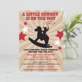 Invitation de Baby shower de Little Cowboy, Rockin (Debout devant)