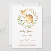 Invitation de Baby shower de Little Deer (Devant)