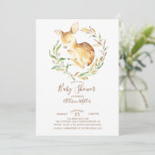 Invitation de Baby shower de Little Deer (Debout devant)