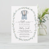 Invitation de Baby shower de Little Man, Bowtie Bo (Debout devant)