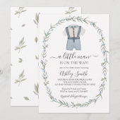 Invitation de Baby shower de Little Man, Bowtie Bo (Devant / Derrière)