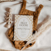 Invitation de Baby shower de l'oie En vichy