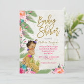 Invitation de Baby shower de Luau Hawaiian (Debout devant)