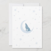 Invitation de baby shower de lune de loup (Dos)