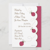 Invitation de baby shower de Madame Bug (Dos)