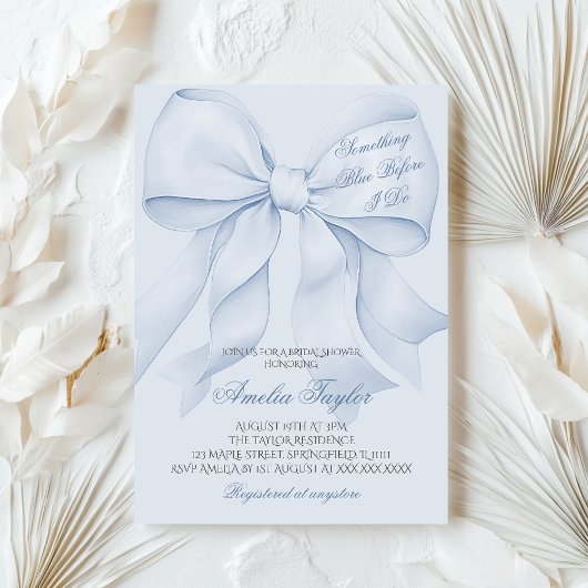 Invitation de Baby Shower de mariage avec un ruban