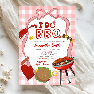Invitation de baby shower de mariage BBQ Gingham r
