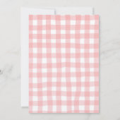 Invitation de baby shower de mariage BBQ Gingham r (Dos)