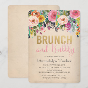 Invitation de Baby Shower de mariage Brunch et Bub